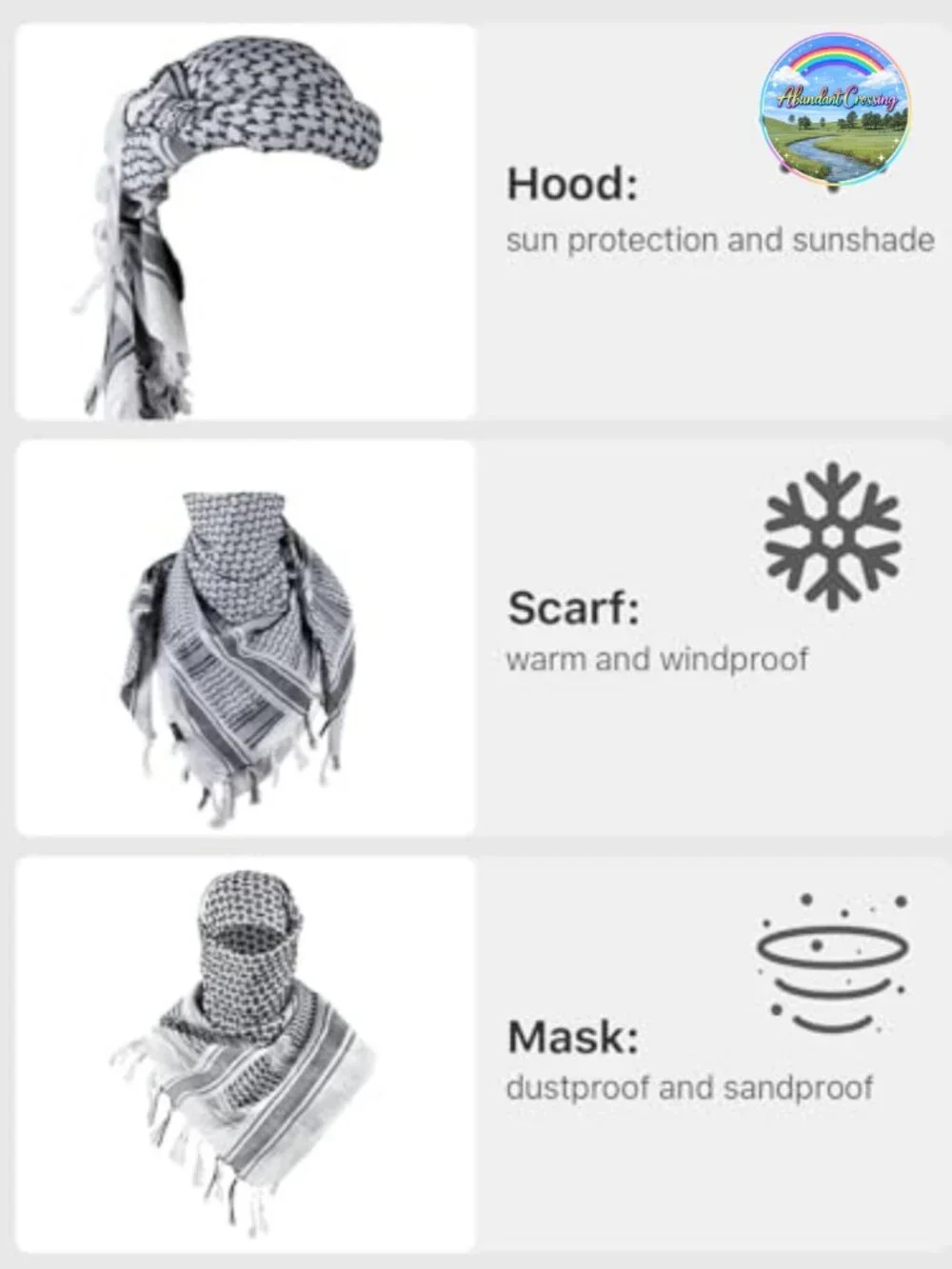 Cotton Shemagh Military Tactical Keffiyeh Head Neck Scarf Wrap with Tassel